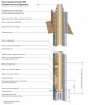 Комплект одноходового дымохода Schiedel UNI с вент.каналом диаметром 200 мм, высотой 0,33 метра