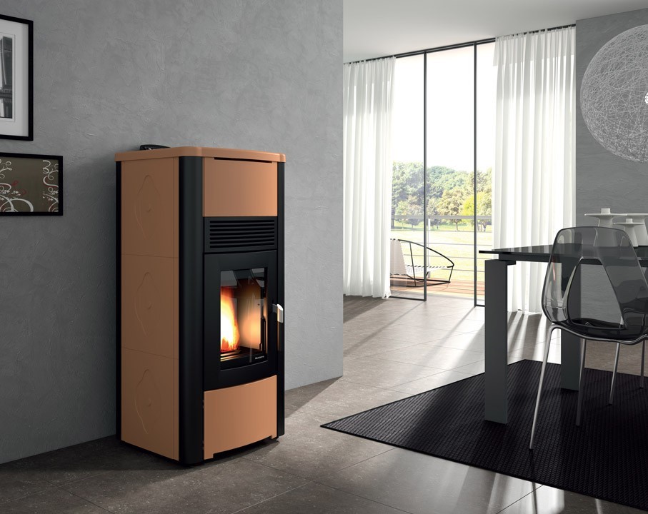 Печь камин Palazzetti Carla 10 kw - Idro на пеллете