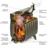 Печь отопительная Огонь Батарея-11Б с теплообменником