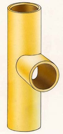 Тройник 90° d=250 mm для подключения
