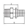 Переходник Rehau Rautitan MX с наружной резьбой 32-R 3/4