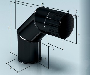 Отвод 90 градусов d=115 мм